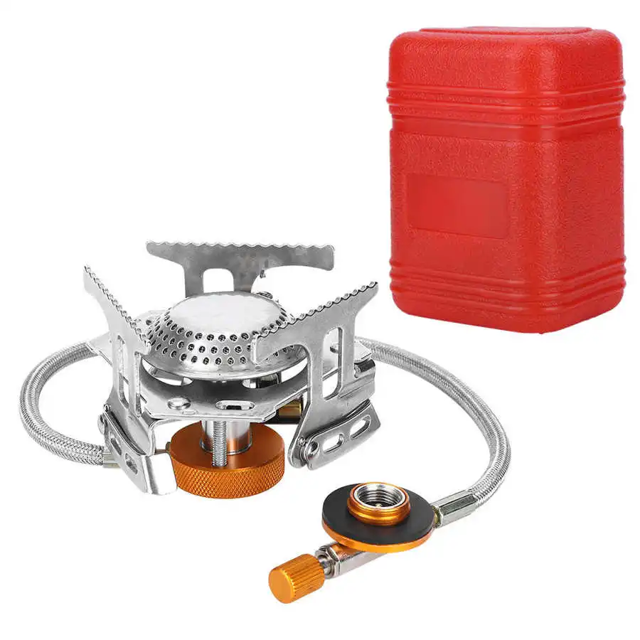 Портативная газовая плита 3500 Вт Складная горелка раздвоенного типа для кемпинга