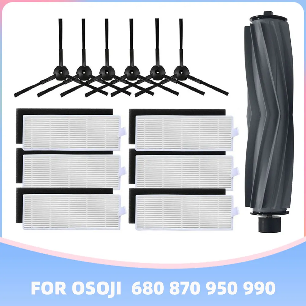 

For Osoji 950 680 870 990 Robotic Vacuum Cleaner Roller Side Brush Filter Mop Cloth Assembly Kit Accessories