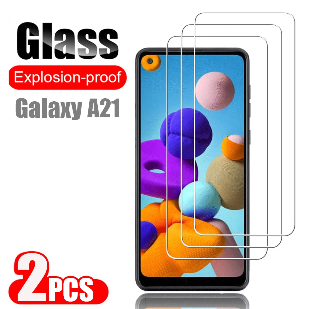 

2Pcs For Samsung Galaxy A21 A21s Tempered Glass Transparent Protective Screen Protector on for Samsung Galaxy A21 9H HD Guard