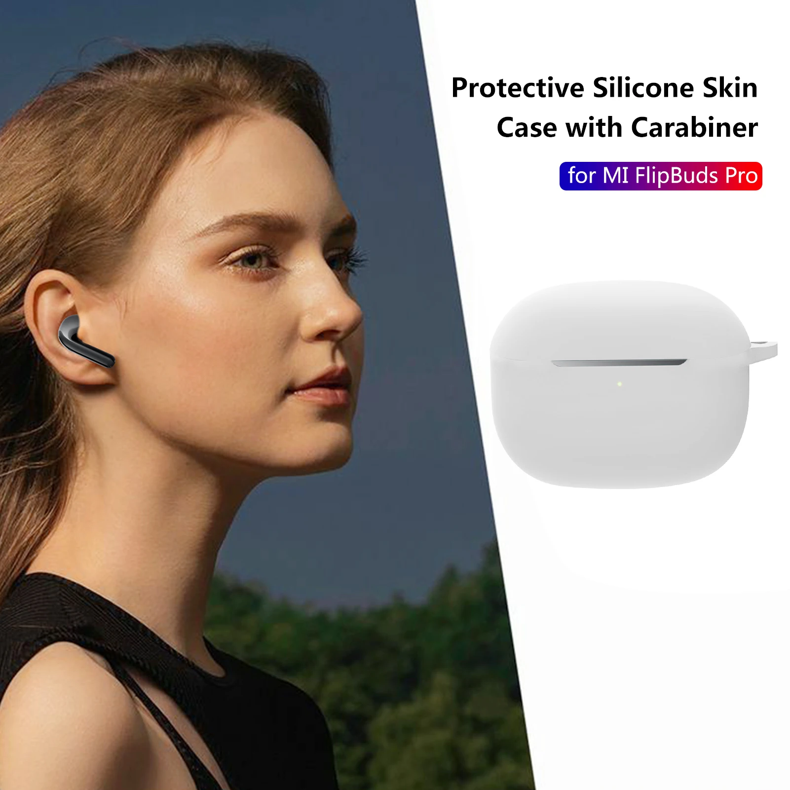 

Силиконовый защитный чехол для MI FlipBuds Pro, чехол для беспроводной гарнитуры, используется для Xiaomi, чехол для наушников с крючком