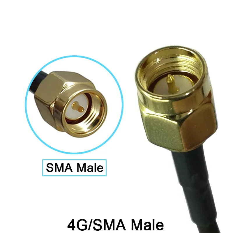 Grandwisdom 5pcs 3G 4G LTE Antenna 12dbi SMA Male Connector Aerial 698-960/1700-2700Mhz IOT magnetic base 3M Clear Sucker Antena