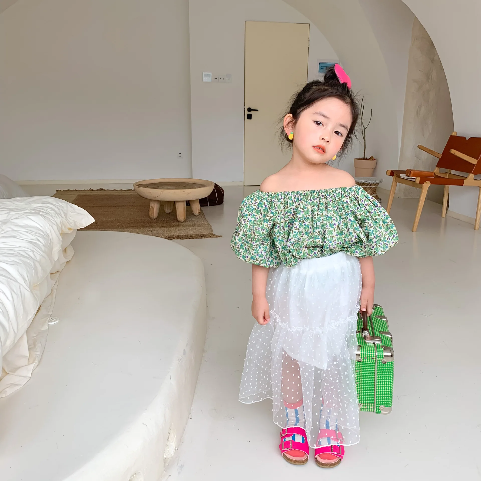 Газовая юбка для маленьких девочек 4 цвета детская повседневная юбка-пачка с