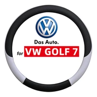 100 dermay brand leather car steering wheel cover anti slip for vw golf 7 mk7 gti r volkswagen auto interior accessories