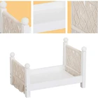 Фон ручной работы с изображением деревянной детской кроватки белого цвета новорожденный реквизит для ребенка