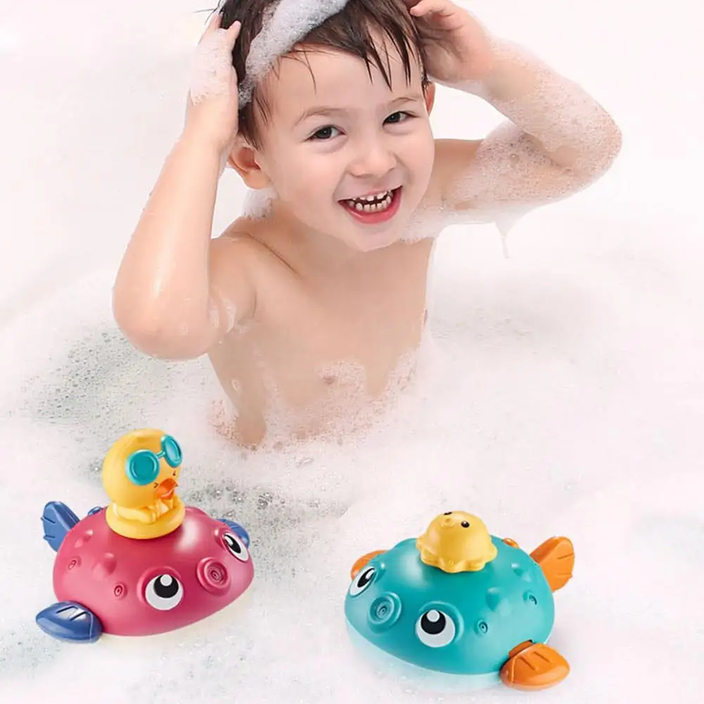 

Baby Bath Toys Safe Puffer Fish Electric Nozzles Spray Toys Electric Induction Sprinkler Children Water Play Bathing Toys Kids
