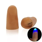 Светящийся светодиодный палец для косплея, 2 шт., реквизит, мигающие пальцы, реквизит для Хэллоуина, магических трюков, рождественский подарок, украшение для вечерние НКИ на Хэллоуин