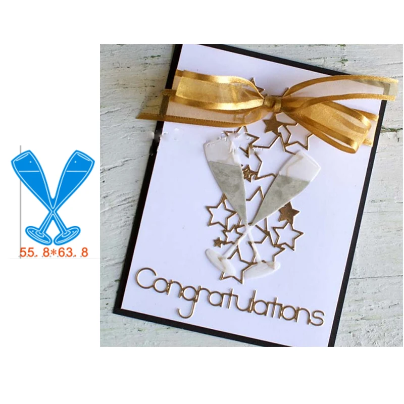 Винное стекло Книга крест молиться рука металла резки скрапбукинга для карты