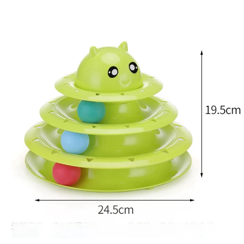 

Pet Toys Cat Turntable Ball Toys Interative Three-story Roller Cat Tower Physical Exercise for Cats Supplies Pet Accessories