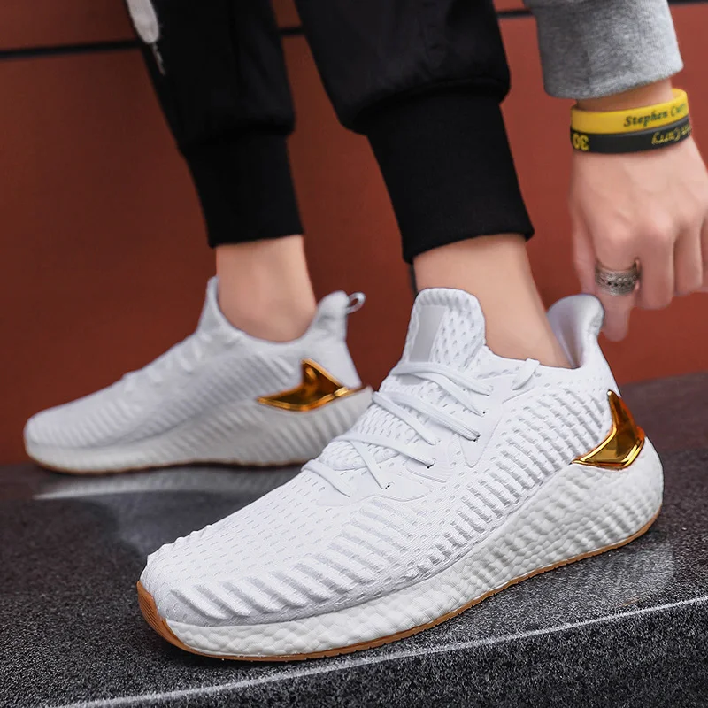 Новые дышащие сетчатые мужские кроссовки нескользящие легкие для бега мужская