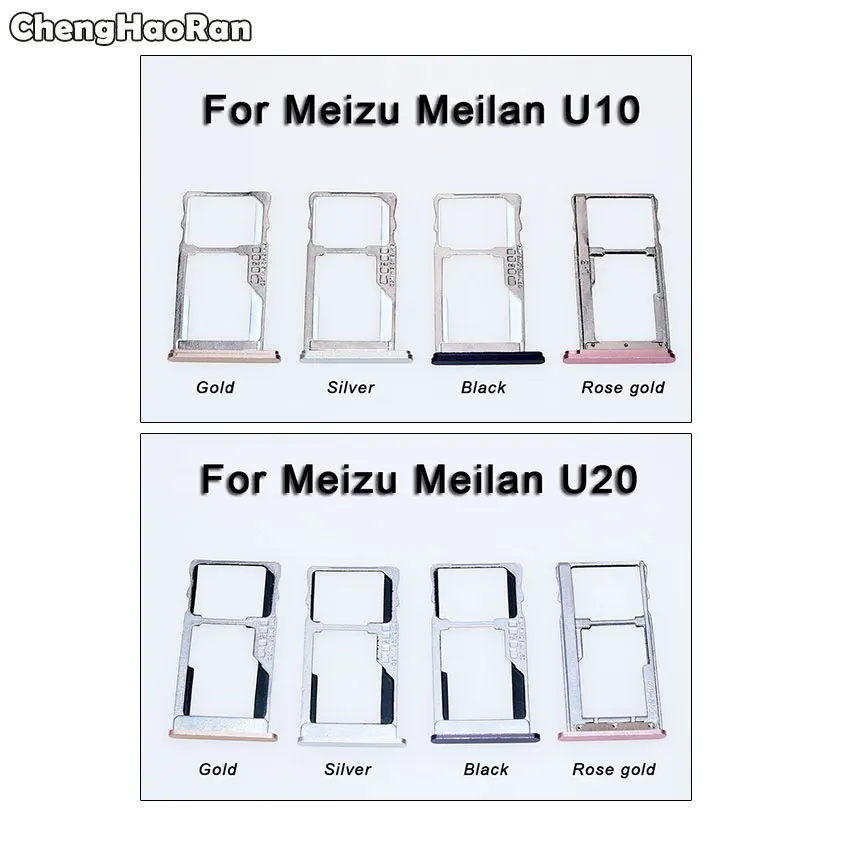Новый слот держатель для SIM карты ChengHaoRan лоток Meizu Meilan U10 U20 Micro SD адаптер Sim запасные