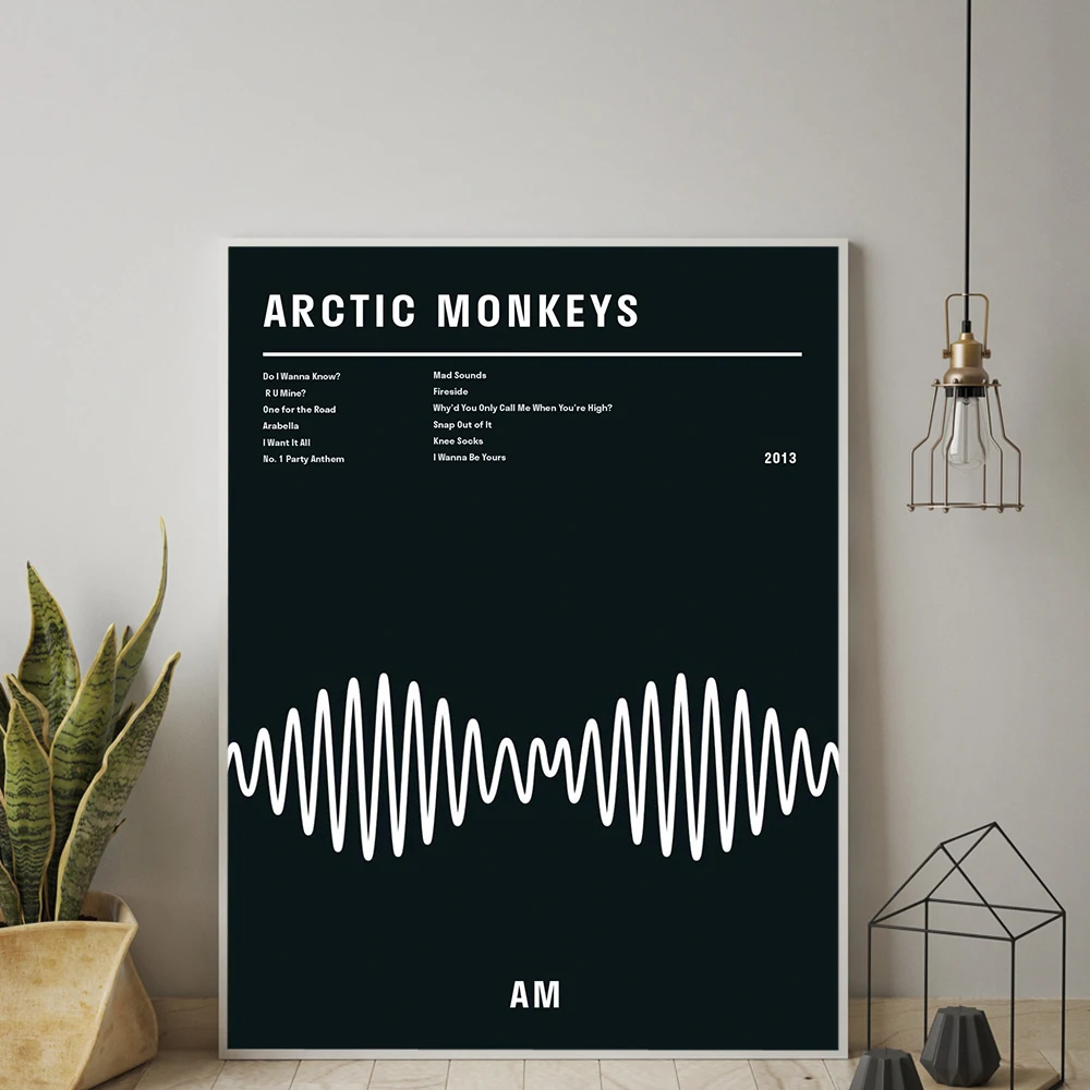 Плакаты и принты Black Arctic monkey AM альбом музыка типографические плакаты настенные