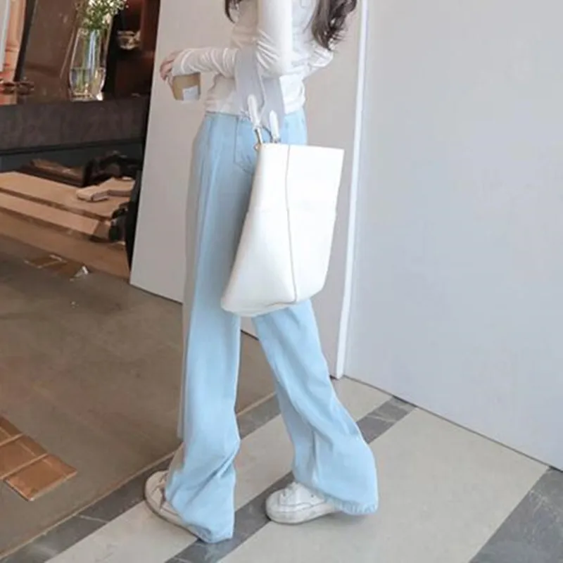 

Woman Jeans High Waist Clothes Wide Leg Denim Clothing Blue Streetwear High Quality 2021 Fashion Harajuku Straight Pants