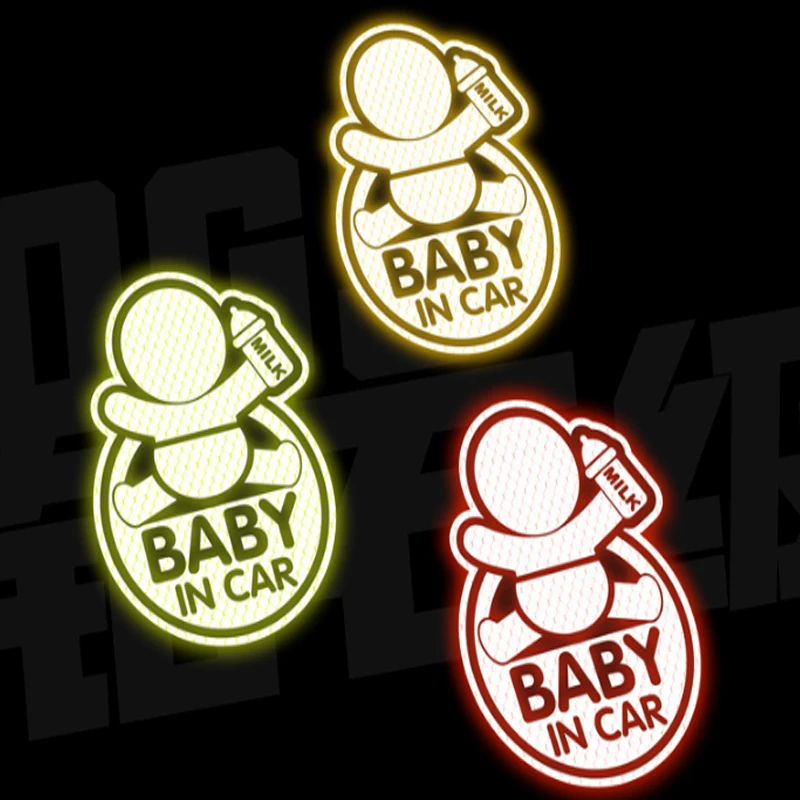 Светоотражающие предупреждающие наклейки мультяшный малыш в автомобиле