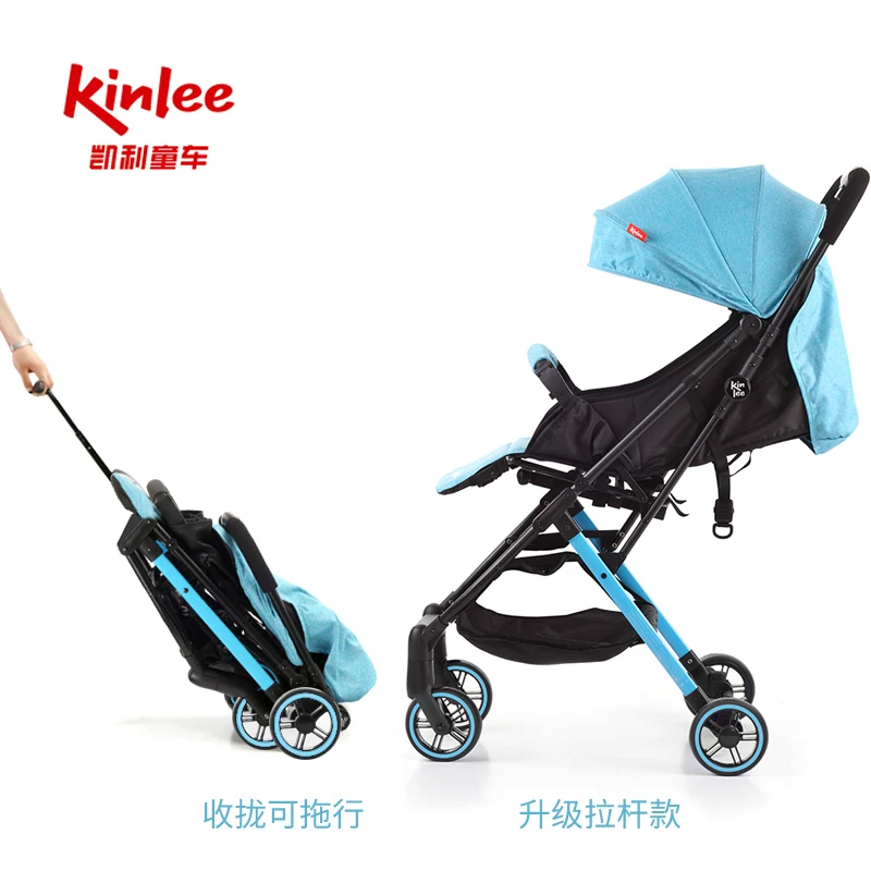 Blue 6,5 кг красивый пейзаж для детей коляска 3 в 1 легкая амортизация Горячая мама розовая переносная Роскошная прогулочная коляска - Цвет: Blue