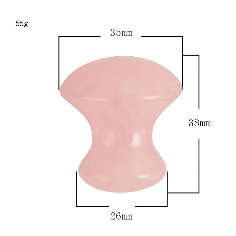Инструмент для массажа глаз Gua Sha натуральный розовый КВАРЦЕВЫЙ гриб Guasha спа