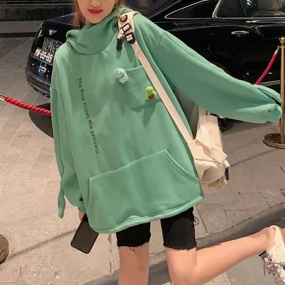 

Hoodie Lady Pullover Loose Korean Style Long Sleeve Sweatshirt Sweatshirt Sporty