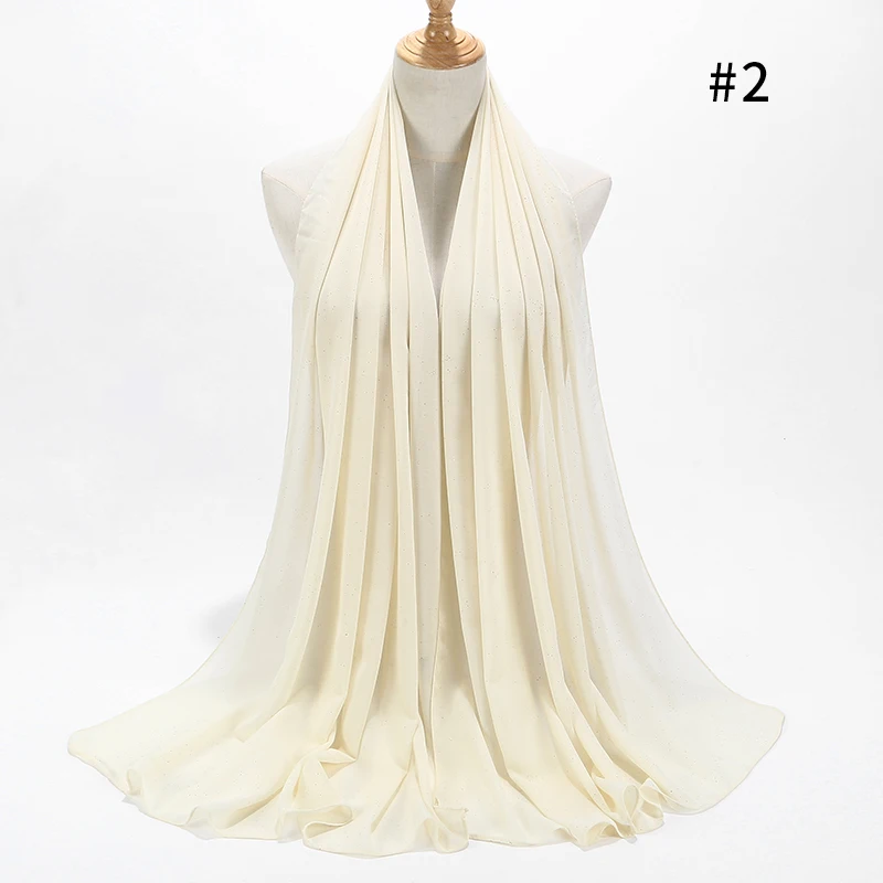 Шифоновые шарфы с блестками из пузырьков 2020 шали хиджаб Женская длинная повязка