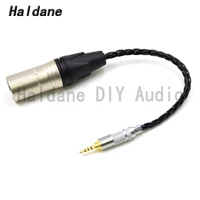 haldane hifi 7n silver plated 2 5mm trrs balanced male to 4pin xlr balanced male audio adapter cable 2 5 to xlr connector black
