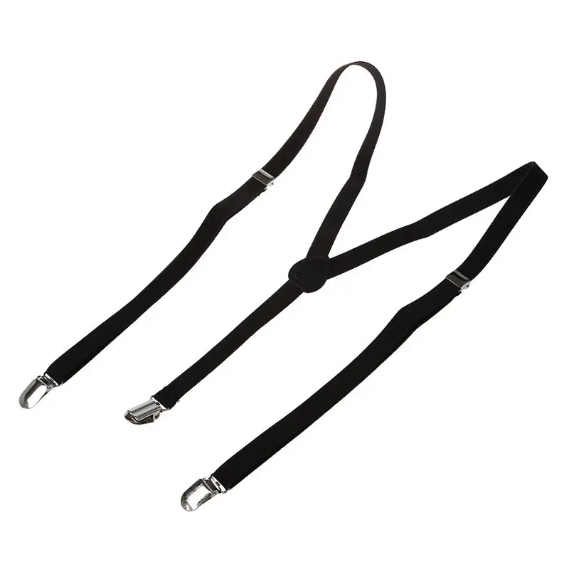 

New Adult Adjustable Metal Clamp Elastic Suspenders Braces