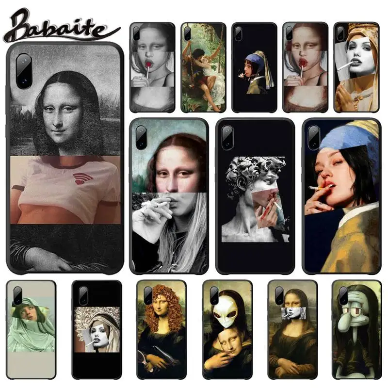 Mona Lisa чехол для телефона с художественным рисунком чехлы Iphone 4s 4 5s 5 5c Se Se2 6 6s 7 8 Plus X