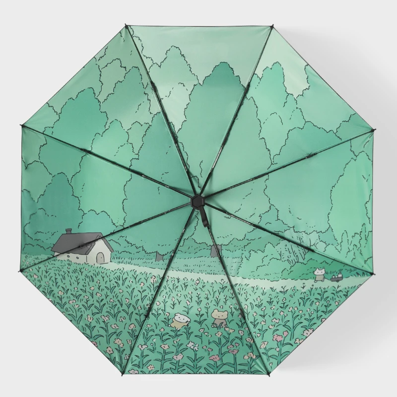 Женский зонт ветрозащитные солнцезащитные зонты для девушек складной с защитой