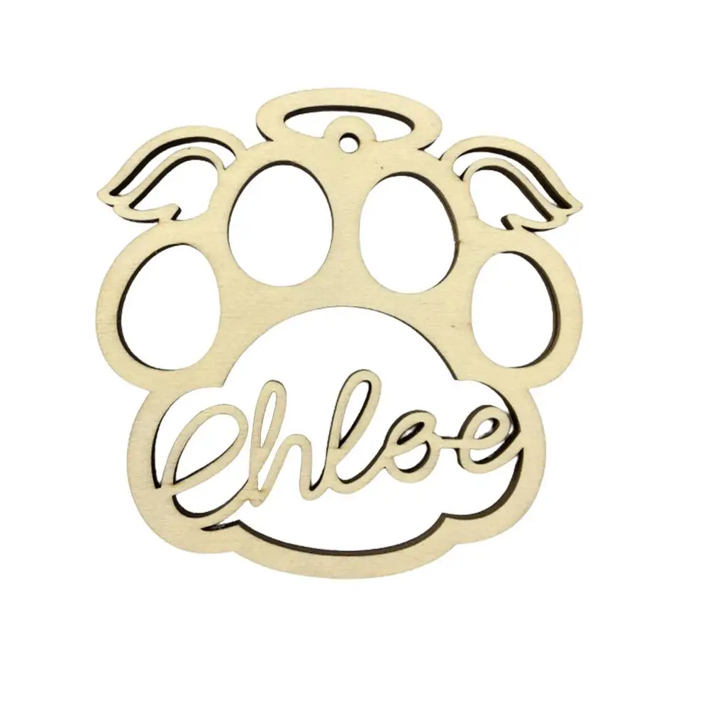 

Christmas Cat Paw Ornaments Christmas Wooden Pendant Christmas Animal Wooden Christmas Decor For Indoor& Outdoor 4 Inches 9