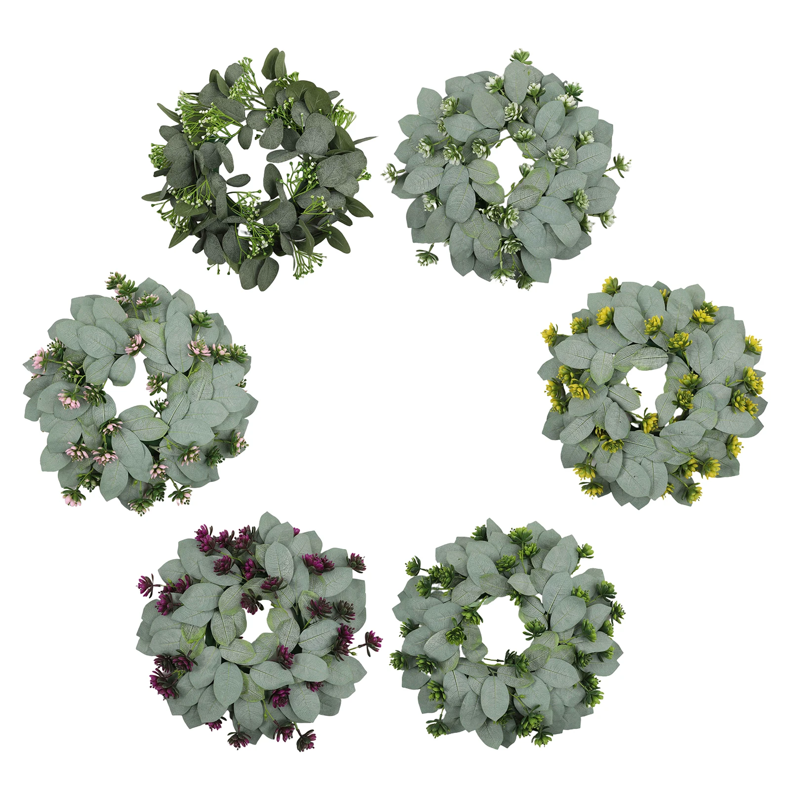 

14 Inch Leaves Eucalyptus Wreath Garland Front Door ing Decorations
