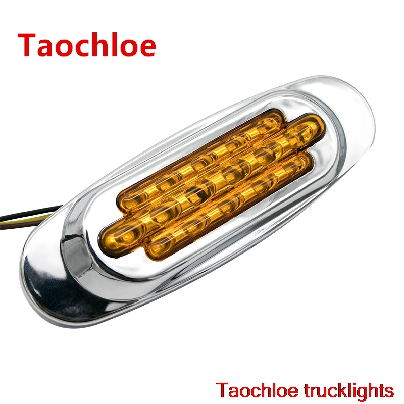 

10X amber 24v Sealed led Truck trailer Bus Side Marker Clearance Lamp Lights 165*55mm Rear lamp warning light external lights