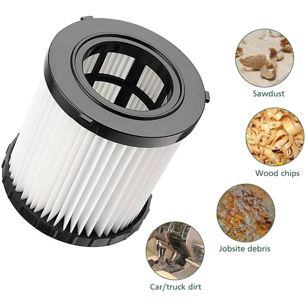 

Hepa Filter for DeWalt DCV580 DCV581H DCV5801H Wet Dry Vacuum Replacement Filter Washable and Reusable (with Brush)