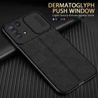 Кожаный чехол Lychee с рисунком для Samsung Galaxy M31, M31s, M51, Защита камеры с нажимом для Samsung M12, M22, M32, чехол