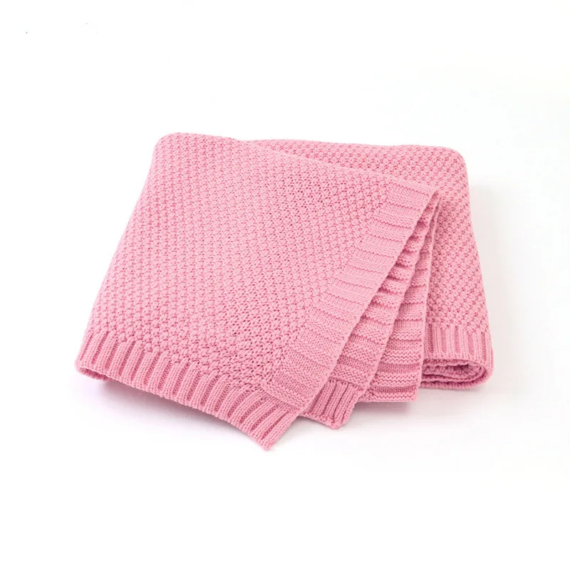 

100*80CM Newborn Swaddle Baby Blanket Knitted Super Soft Wrap Blankets Stroller Blankets Toddler Infant Bedding Quilt