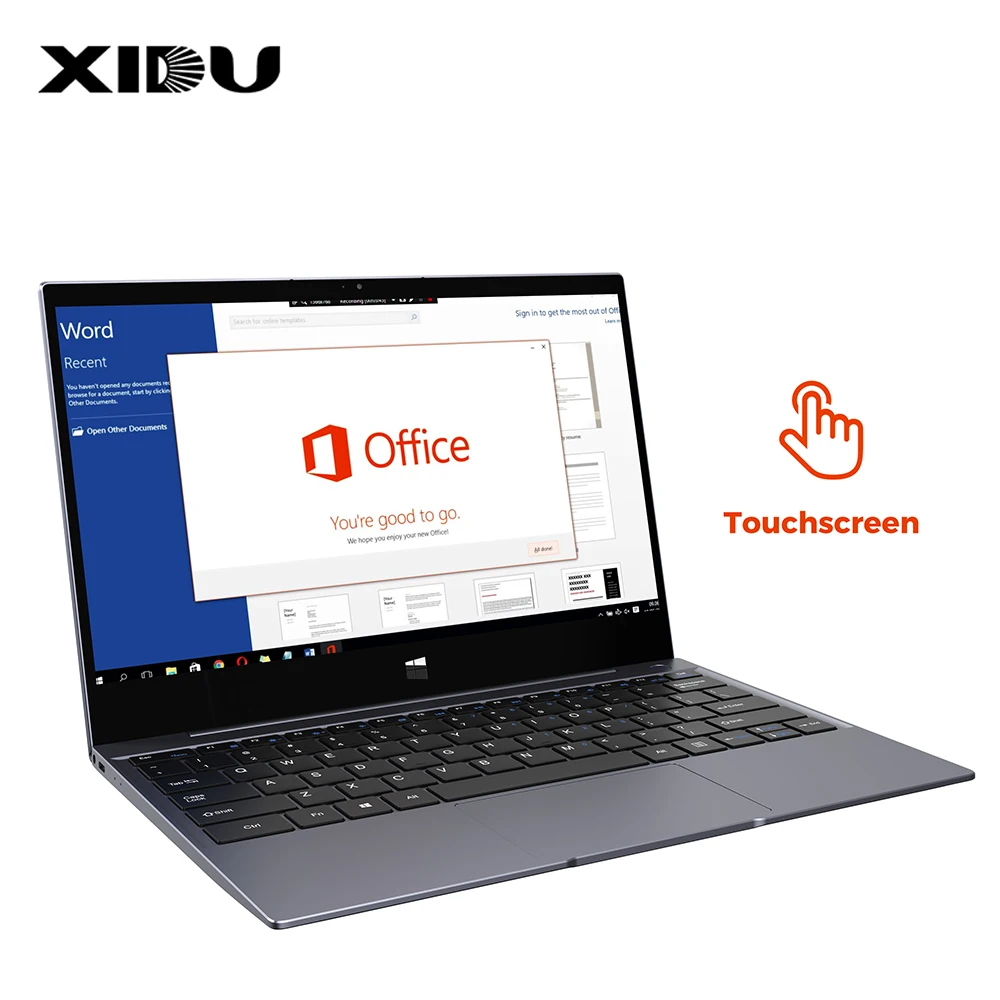 XIDU New Arrival Touchscreen Laptop 12.5 Inch Window 10 OS 8GB RAM 128GB ROM 1TB Expandable SSD Intel Core Free Shipping