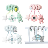 baby mobile rattles bed hanging crib spiral cart pendant interactive newborn early education toy stroller soft plush animal toys