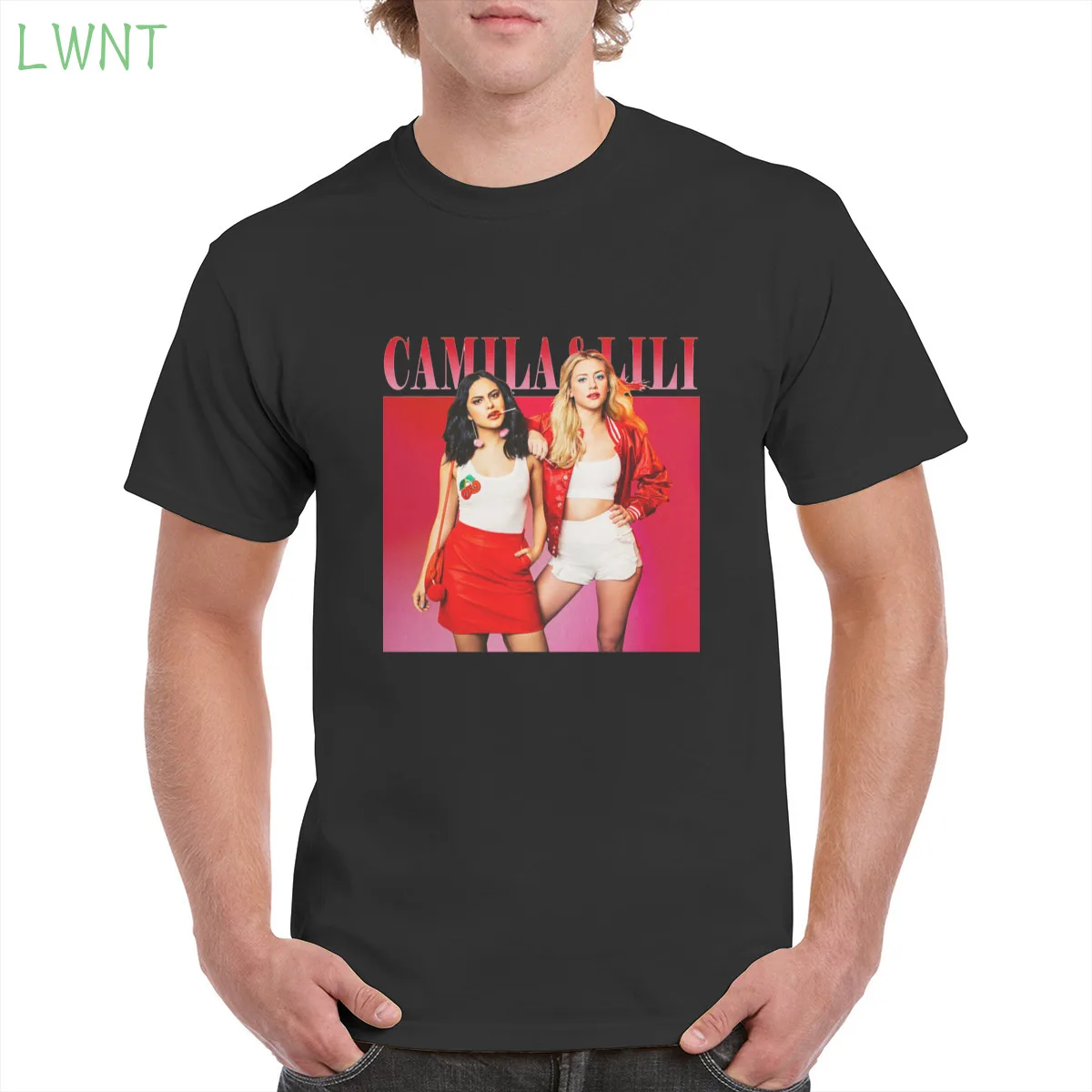 

100% cotton Shining sisters Camila&Lili printing t shirt Sexy Camila&Lili graphic gothic punk top oversized women/men's T-Shirts