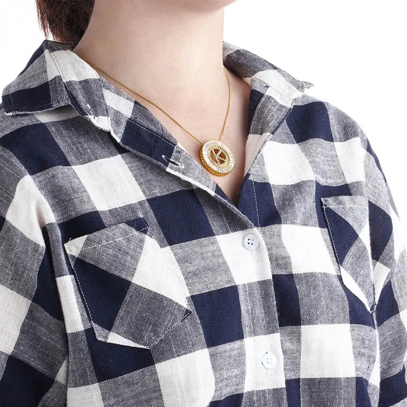 Медное циркониевое A Z ожерелье с подвеской в виде букв для женщин 26 цепочка