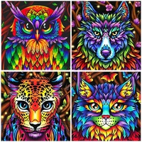 5d diy full squareround diamond painting animal lion owl rhinestone embroidery mosaic picture home decoration 3d cross stitch