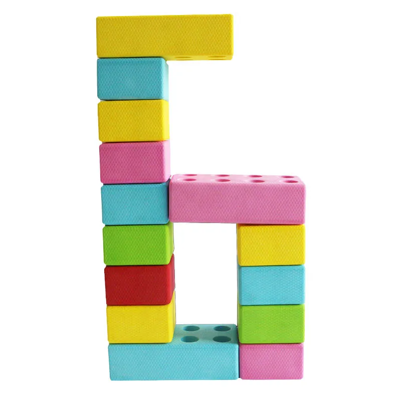

Kids Blocks Retangular Soft EVA Foam Building Blocks DIY Puzzle Toys Kids Digital Cognitive Building Playground Block Wall T#28