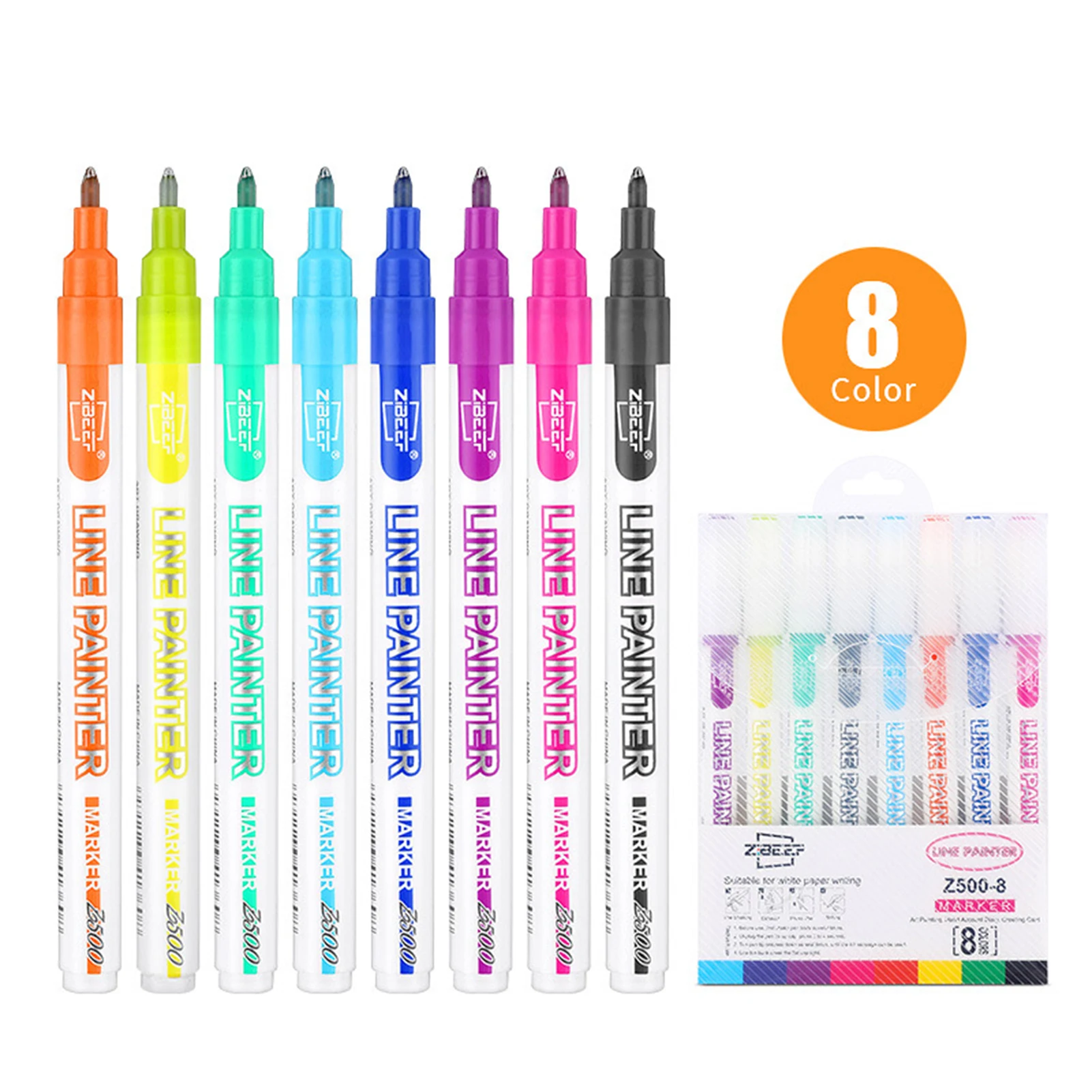 8/12 цветов двухстрочный контур мигающая ручка Подарочная карточка для письма