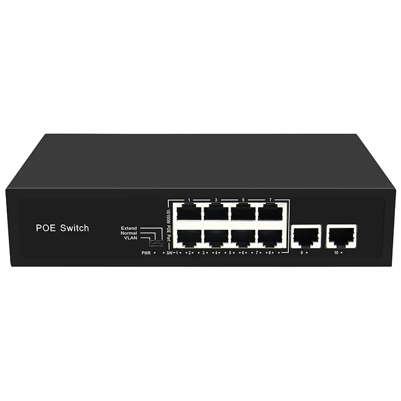 10 Порты и разъёмы 100 Мбит/с коммутатор питания через ethernet с внутренним Мощность 96W