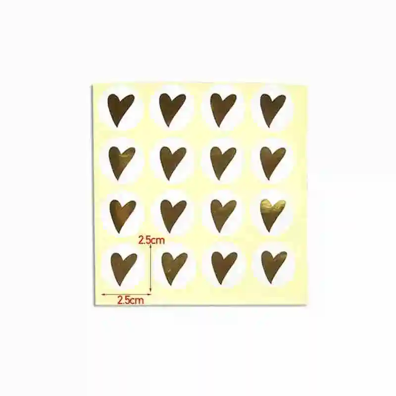 

Round golden heart-shaped bronzing love sealing stickers baking stickers egg pastry moon cake yolk box packaging sealing Y7N7