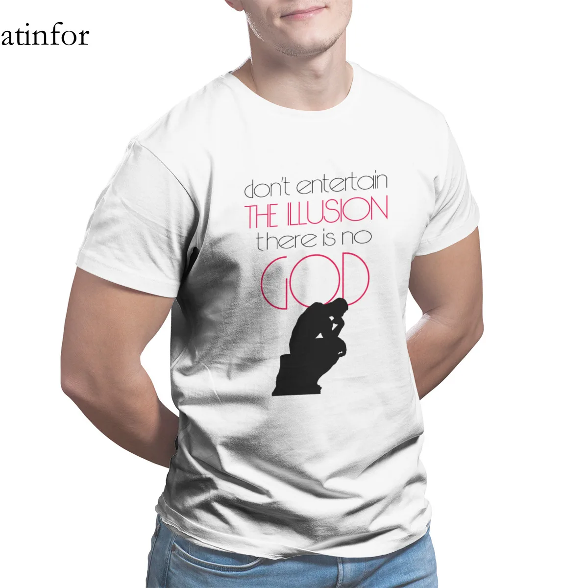 

There is no God T-Shirt Fashion Wholesale Clothes Punk Oversized Tops Mens Clothes 23779