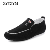 zyyzym summer mens loafers shoes breathable cloth light casual mens shoes eur size 38 44