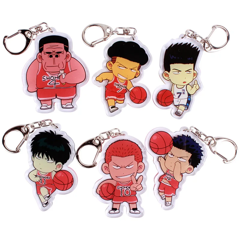 Брелок для ключей с аниме SlamDunk Shohoku японский мультяшный держатель автомобильных