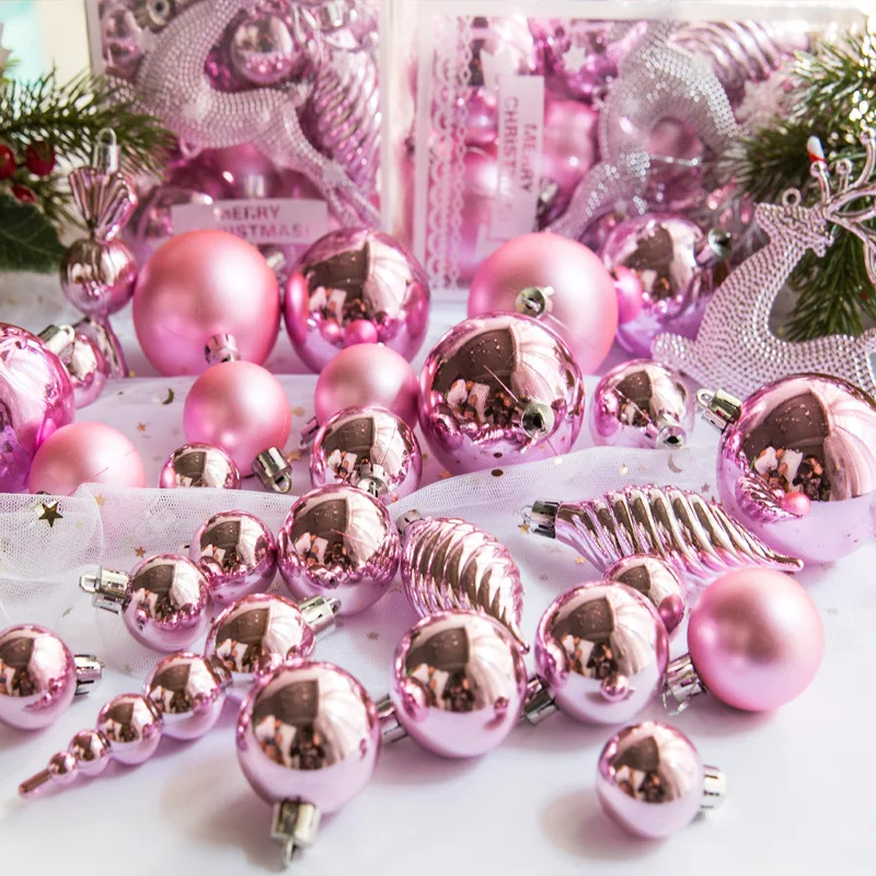 

30pc Plastic Balls Snowflake Christmas Bells Tree Hanging Decoration Holiday Ornament DIY Accessories