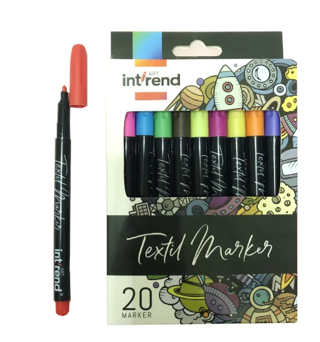 20 цветов текстильный маркер ручка из нетоксичной ткани Перманентный и