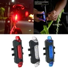 Светильник СВЕТОДИОДНЫЙ фонарь для велосипеда, задний фонарь для велосипеда, задний фонарь с подзарядкой от USB, водонепроницаемый фонарь, Аксессуары для велосипеда