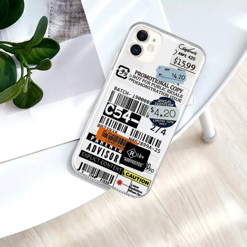 

Retro Discount Label High quality soft accessories Phone Case for iPhone 8 7 6 6S Plus X 5S SE 2020 XR 11 pro XS MAX 12 12Mini