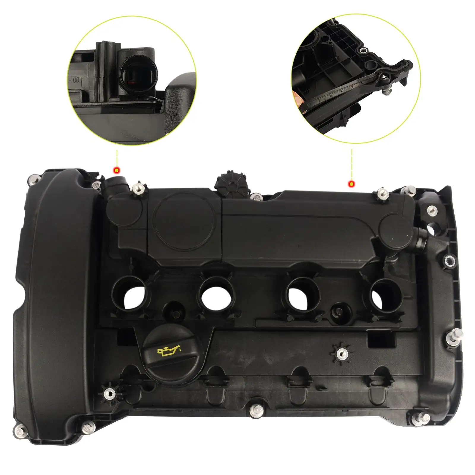 

AP02 Double Valve Petrol Engine Cylinder Valve Cover & Gasket 9805712480 For Peugeot 308 3008 208 Citroen C4 DS3 DS5 6V THP NEW
