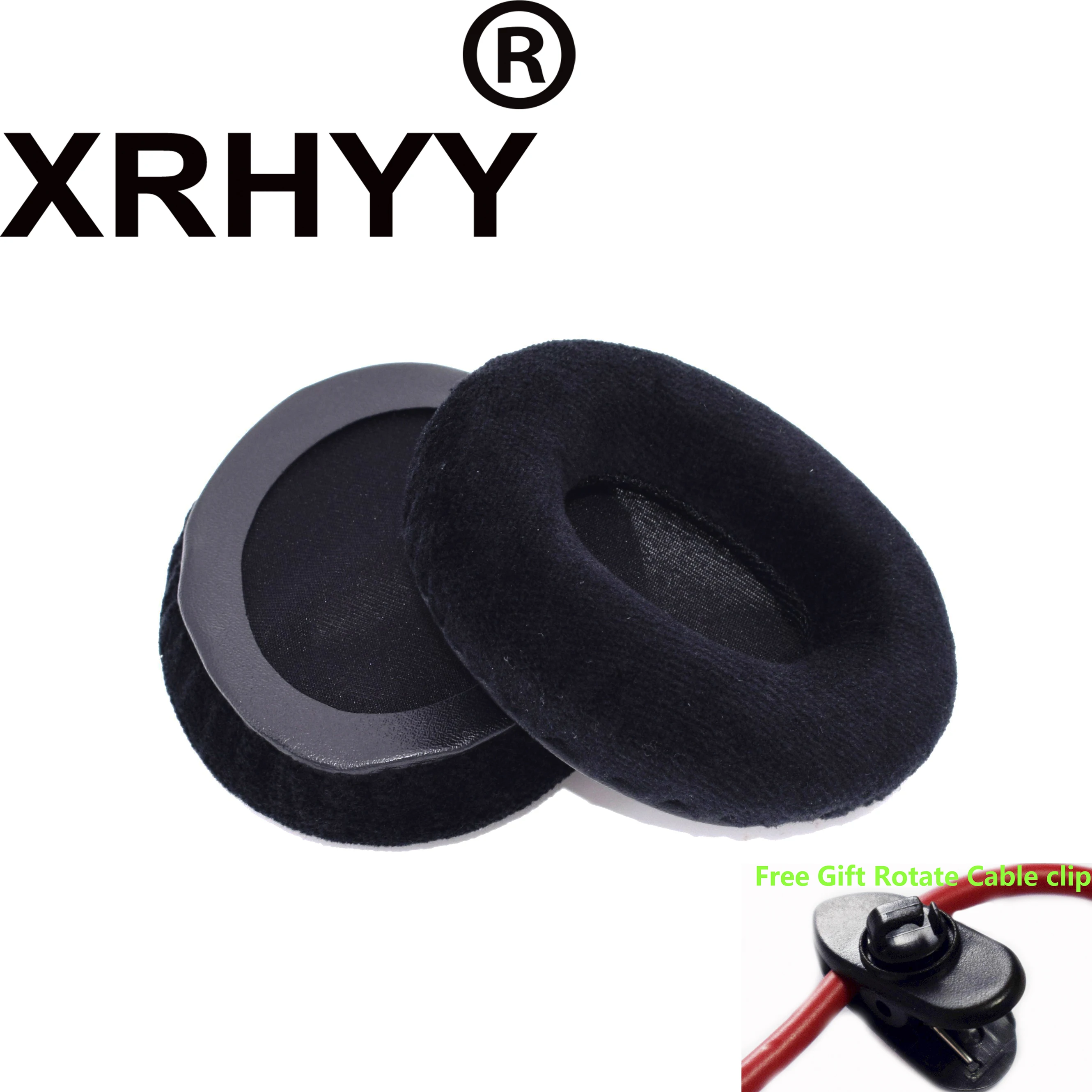 XRHYY сменные амбушюры, подушечки для наушников, бархатные подушечки для наушников Sennheiser Momentum на наушниках+ свободное вращение, зажим для кабеля