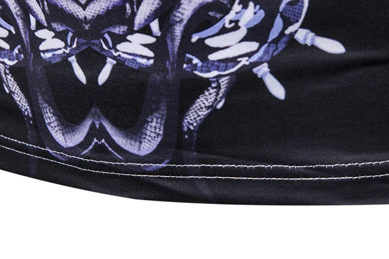 Новинка осени 2019 мужская полосатая футболка с принтом гепарда большого размера